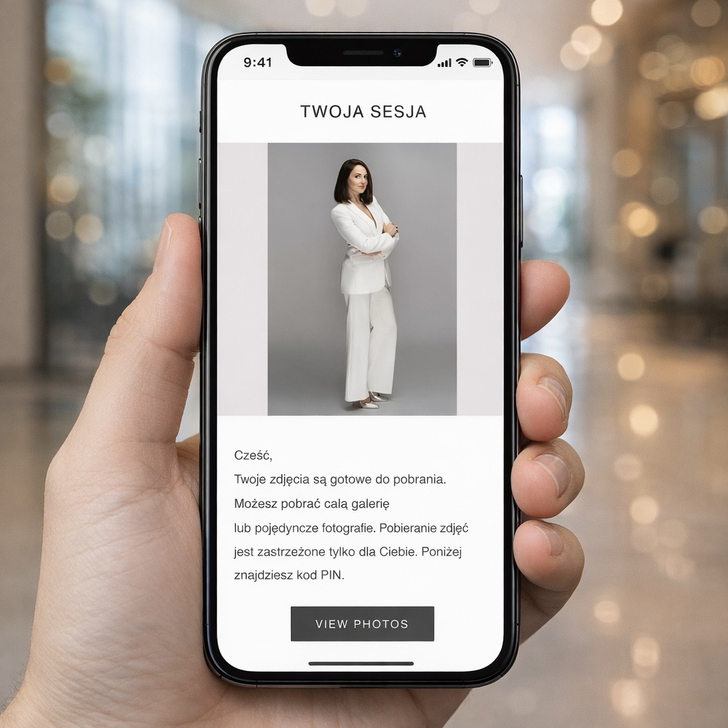 Business Photography Pop-up Studio, to mobilne, kompaktowe studio fotograficzne typu "high-end", które pozwala pracownikom biurowca na wykonanie profesjonalnego portretu biznesowego (np. do profilu LinkedIn, CV lub stopki e-mail) w zaledwie 10-15 minut, bez konieczności opuszczania miejsca pracy.